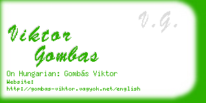 viktor gombas business card
